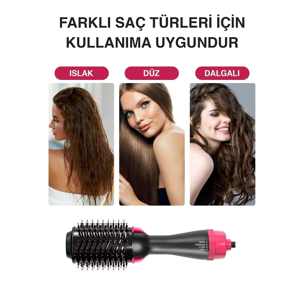 Drimsey™ Supersonic Saç Düzleştirici Fön Tarağı